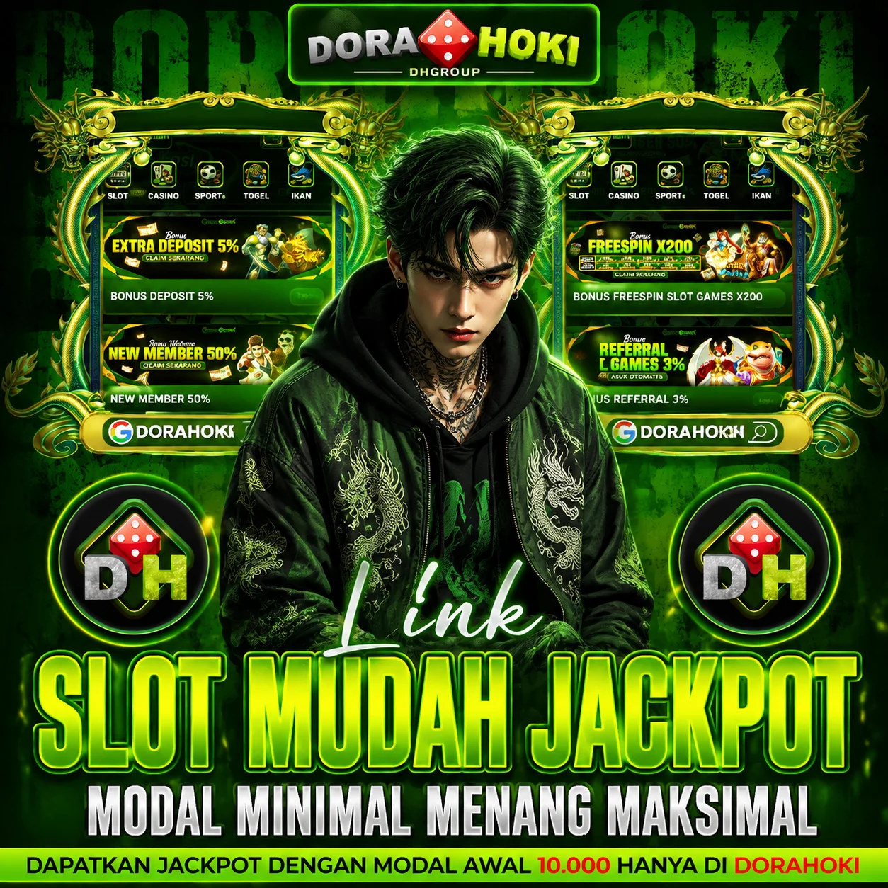 DORAHOKI 🦅 Link Slot Mudah Jackpot Aliran RTP Tinggi Hari Ini by Rakuat